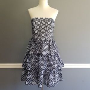 WHBM tiered strapless dress